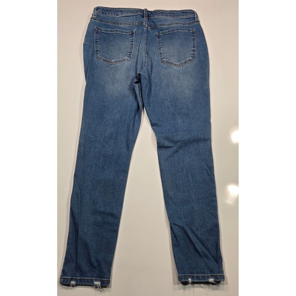 a.n.a Womens Size 14 Blue Distressed High Rise Jegging Jeans (1284) - Picture 2 of 7